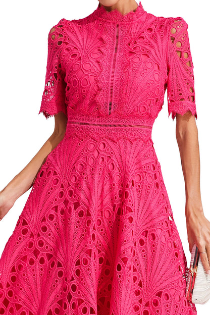 Women's Elegant Lace Midi Dress