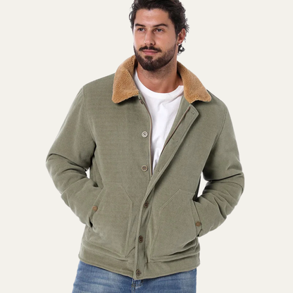 Men's Corduroy Sherpa Jacket Warm Winter