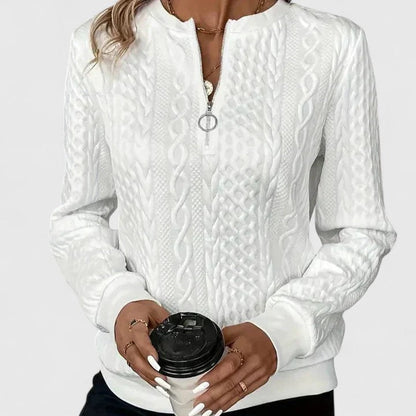 Women's Zip Neck Sweater