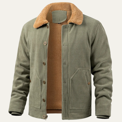 Men's Corduroy Sherpa Jacket Warm Winter