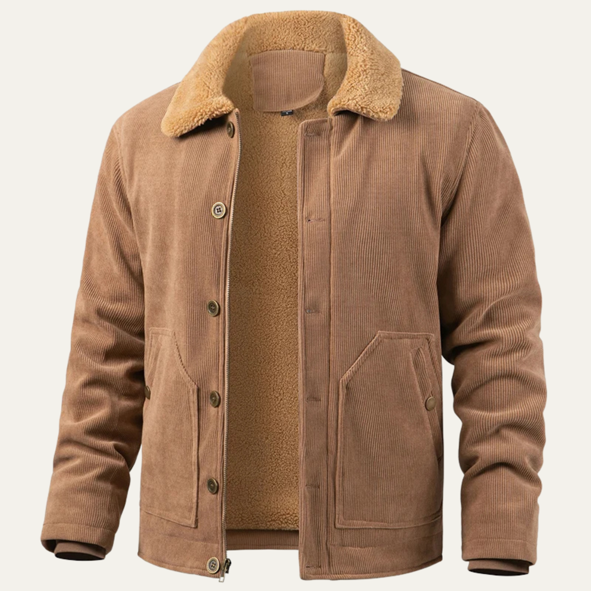 Men's Corduroy Sherpa Jacket Warm Winter