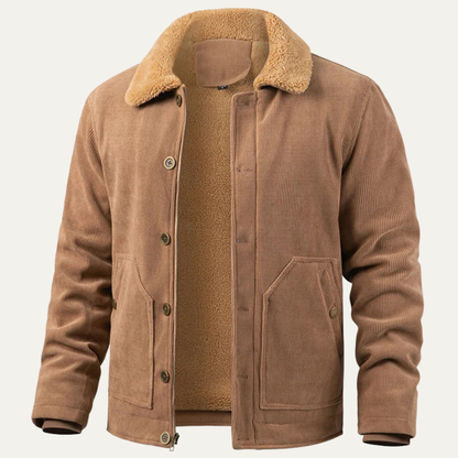 Men's Corduroy Sherpa Jacket Warm Winter