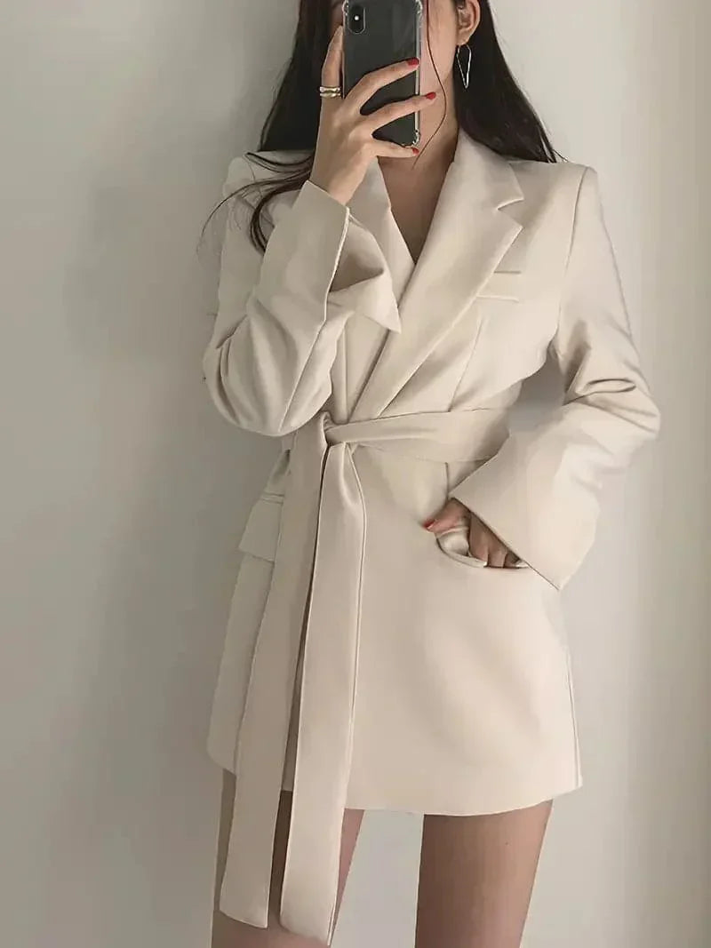 Women's Blazer Coat Wool Stylish Black