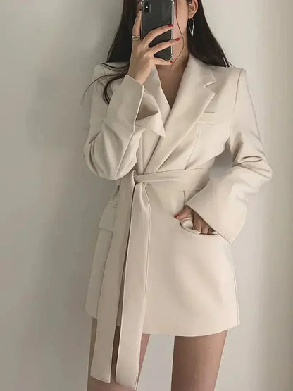 Women's Blazer Coat Wool Stylish Black