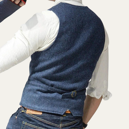 St Andrews Men's Vintage Button Up Vest
