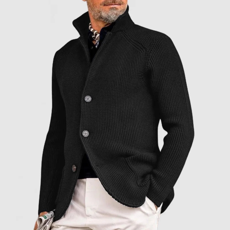 Mens Hooded Knitted Cardigan