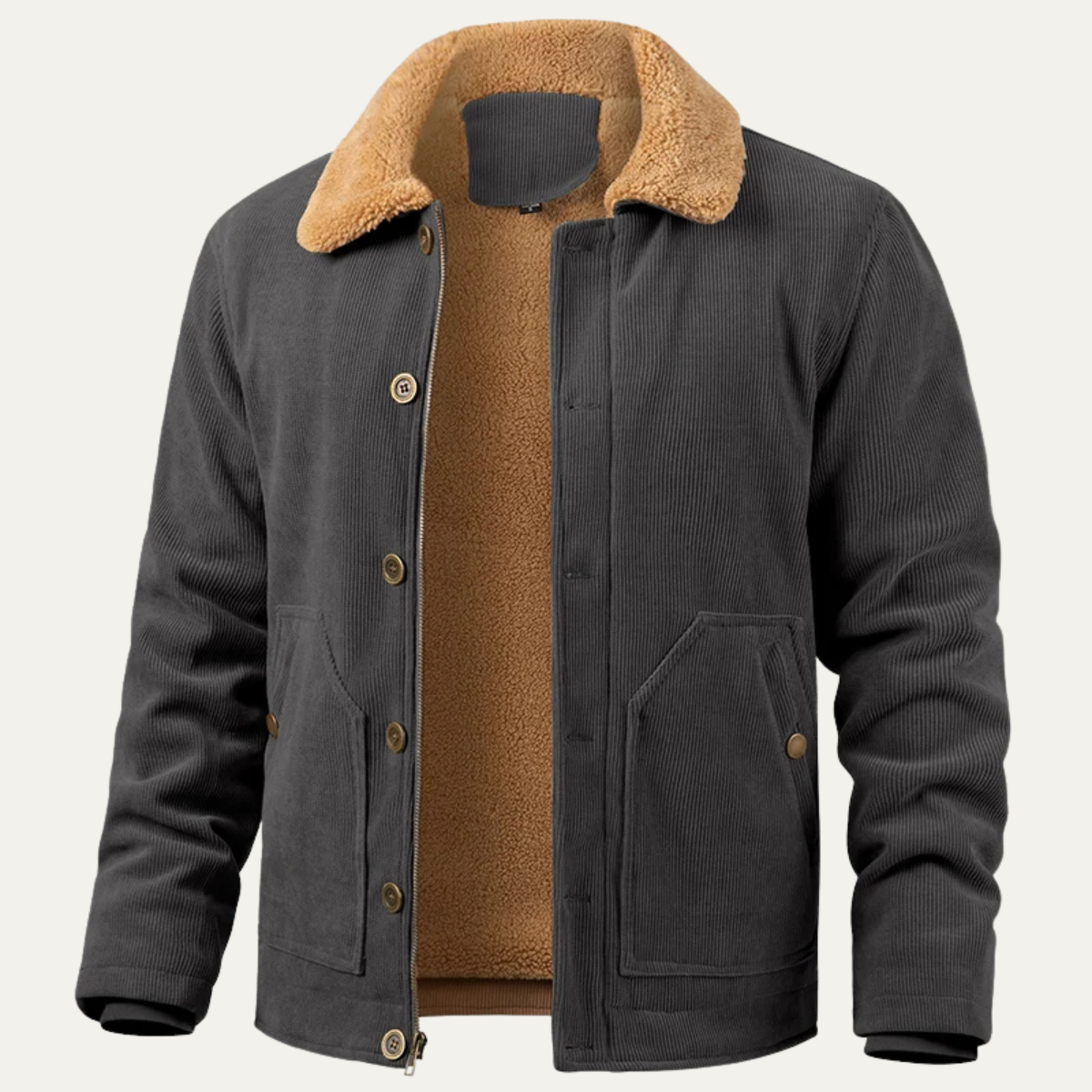 Men's Corduroy Sherpa Jacket Warm Winter