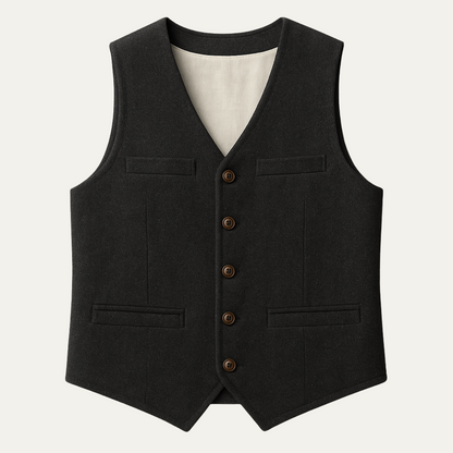 St Andrews Men's Vintage Button Up Vest - Vonnera