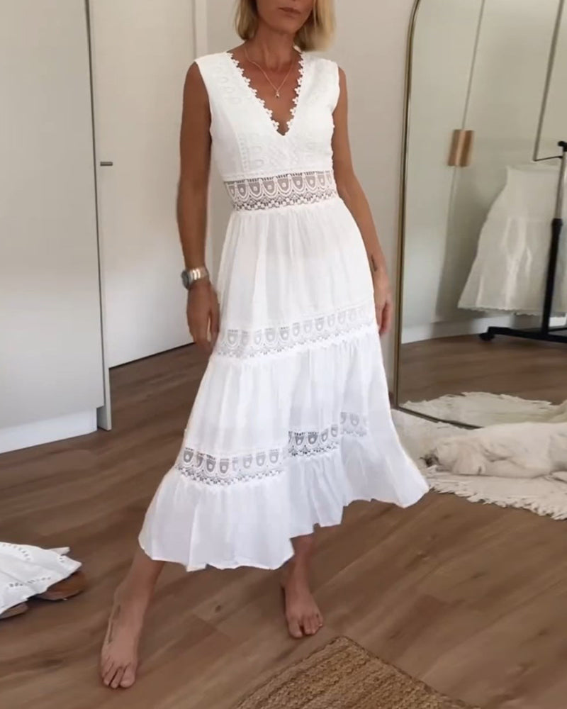 Women's Boho Wrap Dress Flowy Draped Design - Vonnera