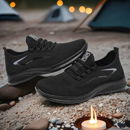 Mens Lightweight Lace Up Casual Sneakers