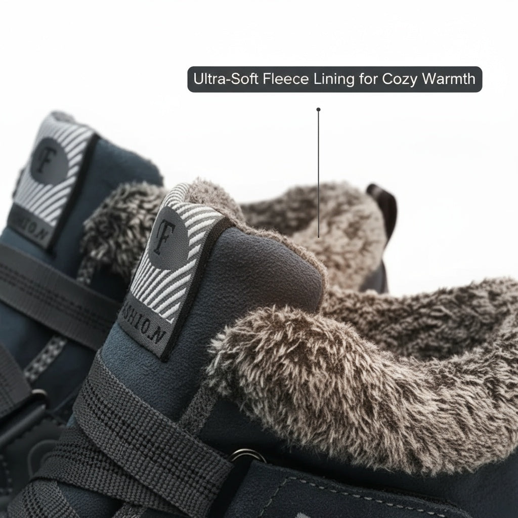 Women's Ankle Boots Lug Sole Hook Strap Design