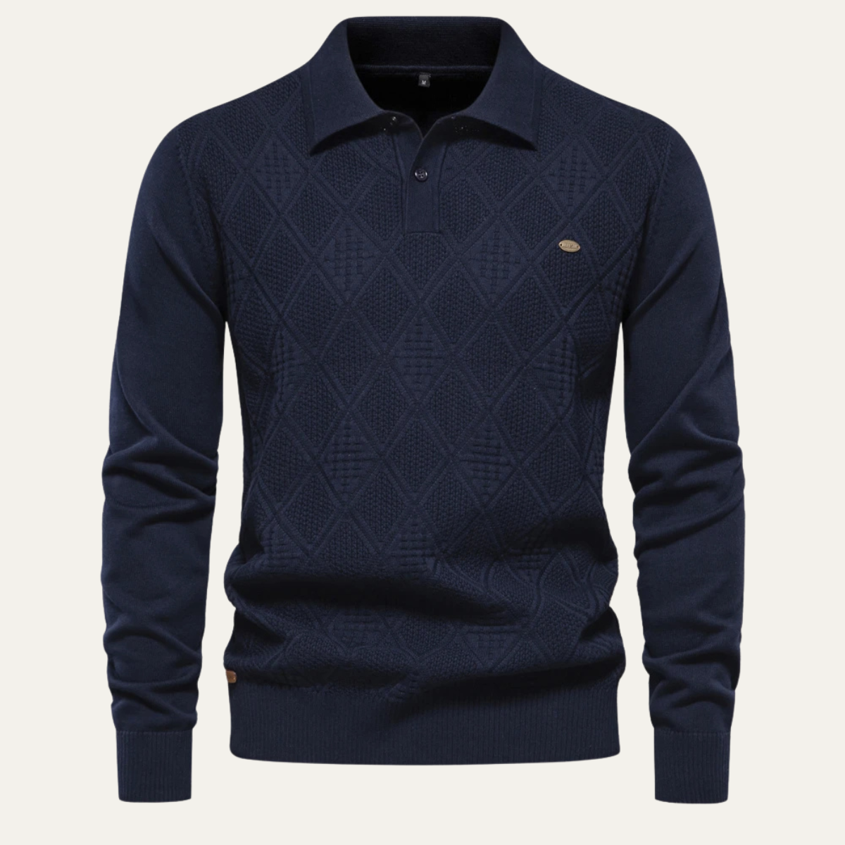 Kensington Men's Diamond Knit Polo Sweater - Vonnera