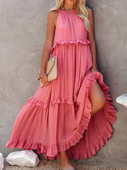 Women's Sleeveless Ruffle Dress