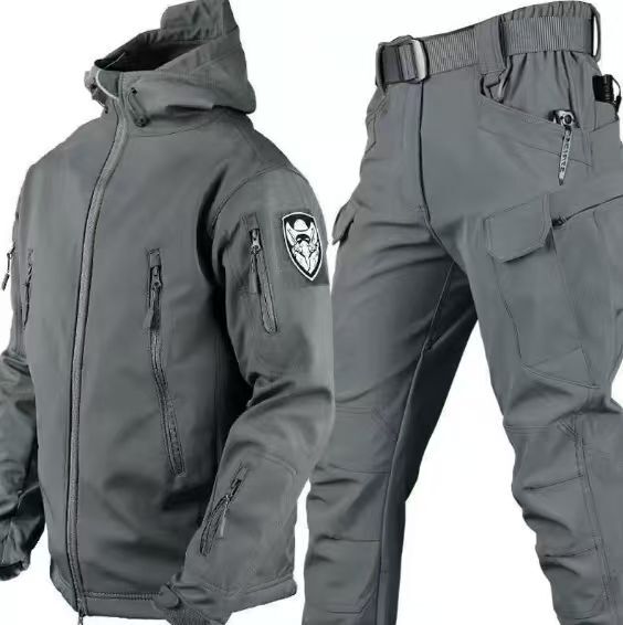 Men's 2-Piece Suit Multi Pocket Jacket And Pants