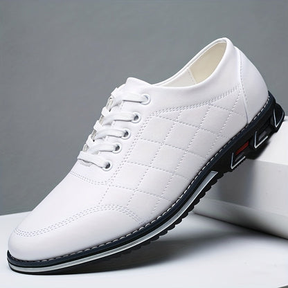 Men's Quilted Lace-Up Shoes Sport Sole Comfortable Casual