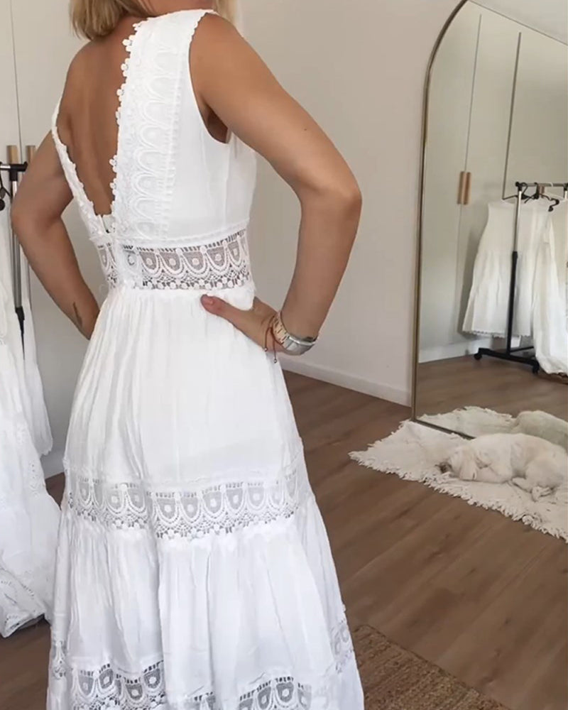 Women's Boho Wrap Dress Flowy Draped Design