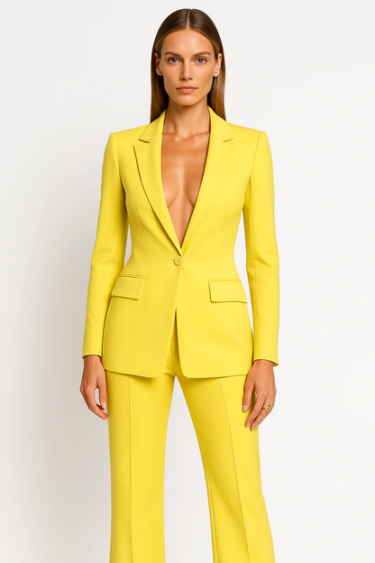 Women's Blazer Pants Suit Set