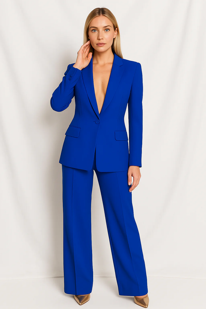 Women's Blazer Pants Suit Set