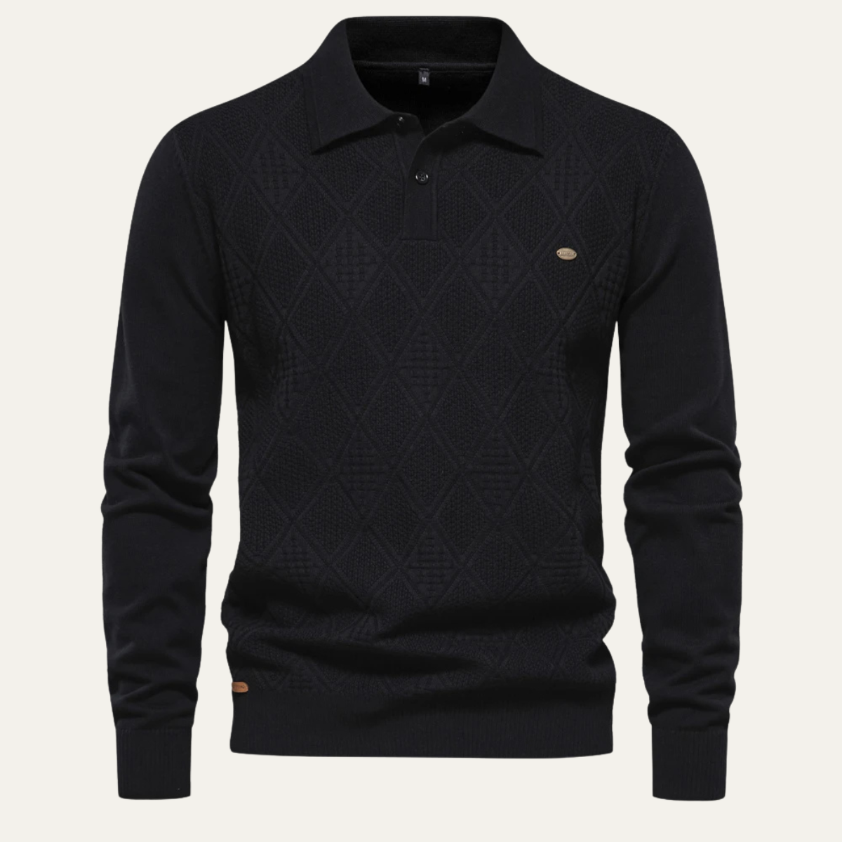 Kensington Men's Diamond Knit Polo Sweater