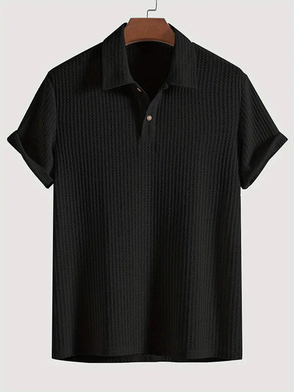 Men's Casual Polo Shirt Cotton Breathable Navy
