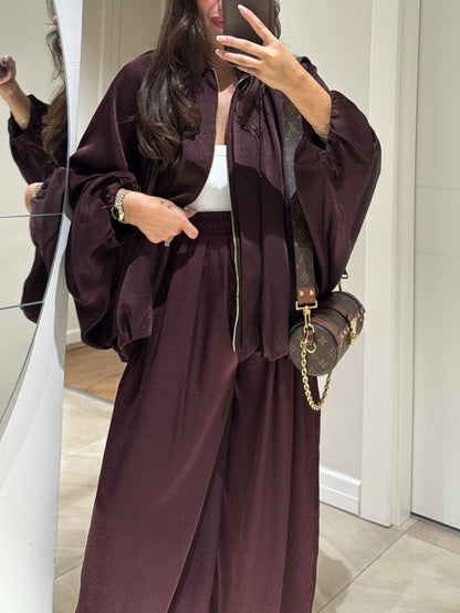 Women's Oversized Two Piece Set Jacket Pants