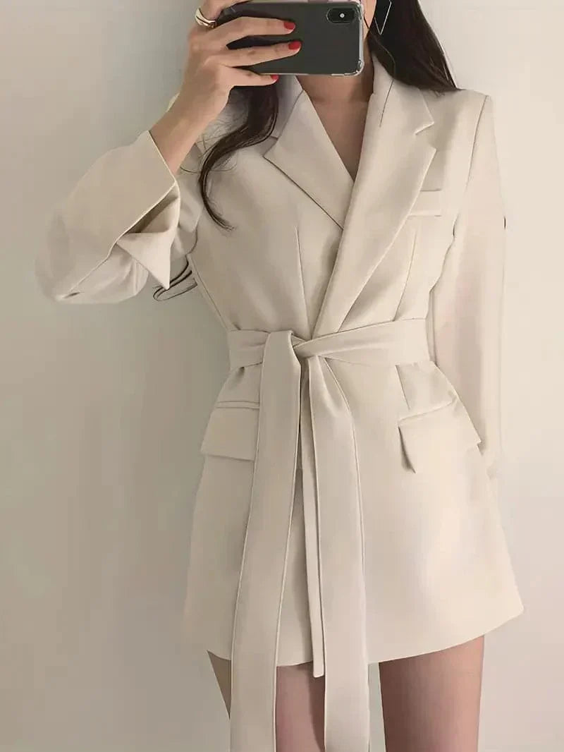 Women's Blazer Coat Wool Stylish Black
