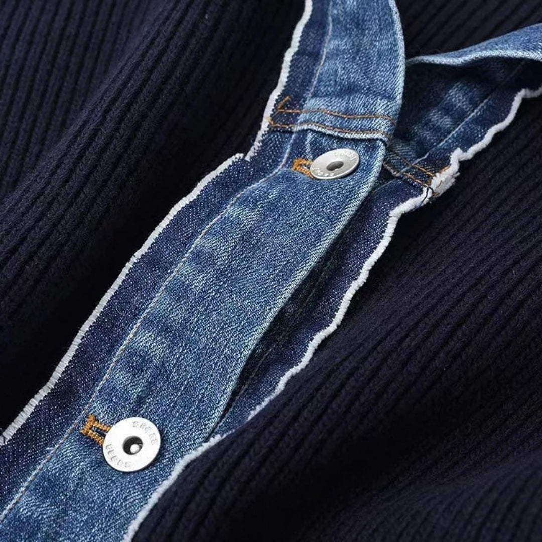 Women's Navy Cardigan Denim Finish