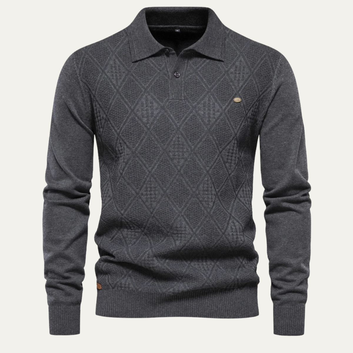 Kensington Men's Diamond Knit Polo Sweater
