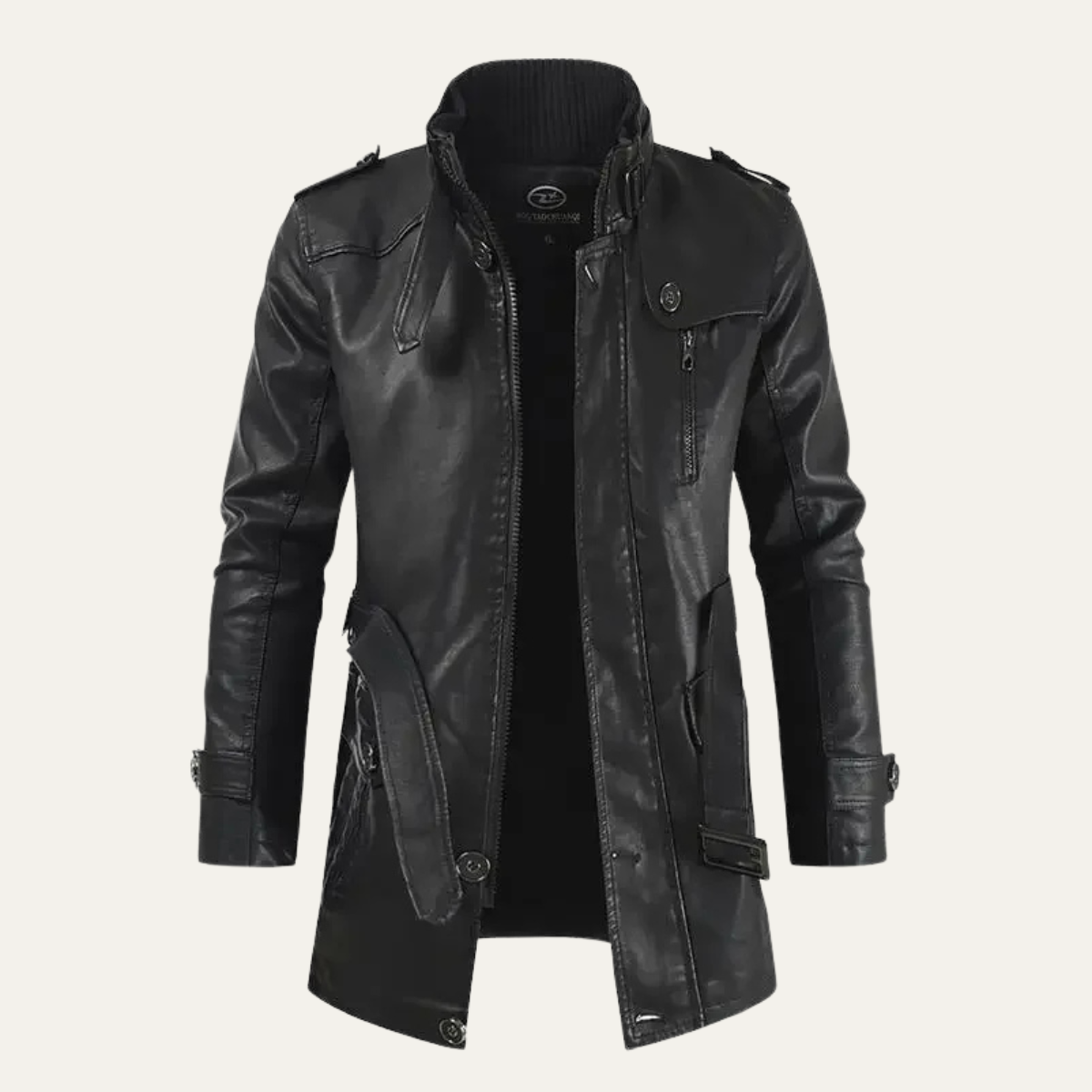 Men's Vintage Leather Jacket Thick Fleece Lined - Vonnera