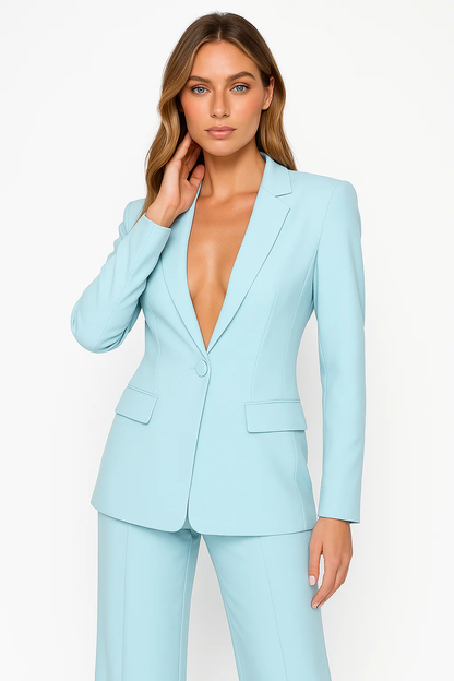 Women's Blazer Pants Suit Set