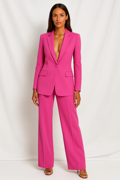 Women's Blazer Pants Suit Set
