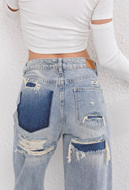 Women's Ripped Vintage Jeans - Vonnera