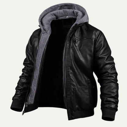 Men's Leather Jacket Modern Warm