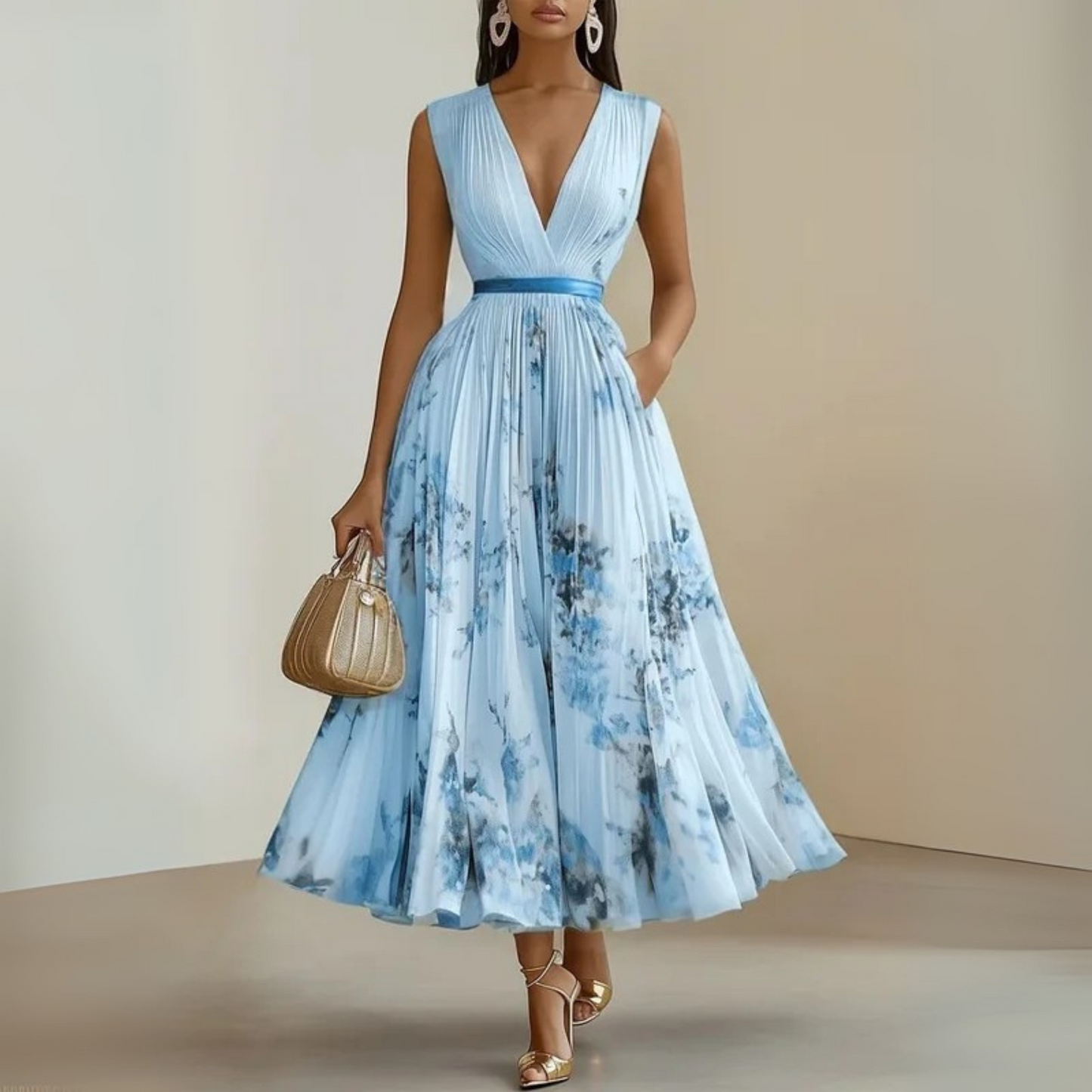 Women's Sleeveless Maxi Dress Summer Flowy
