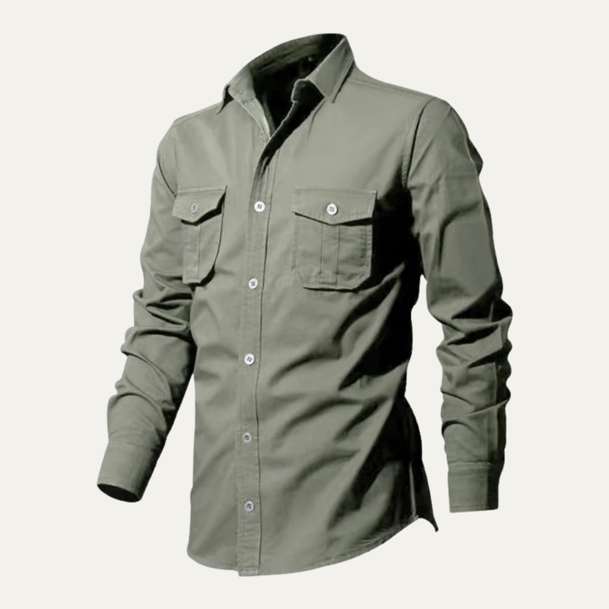 Men's Retro Button Up Shirt Solid