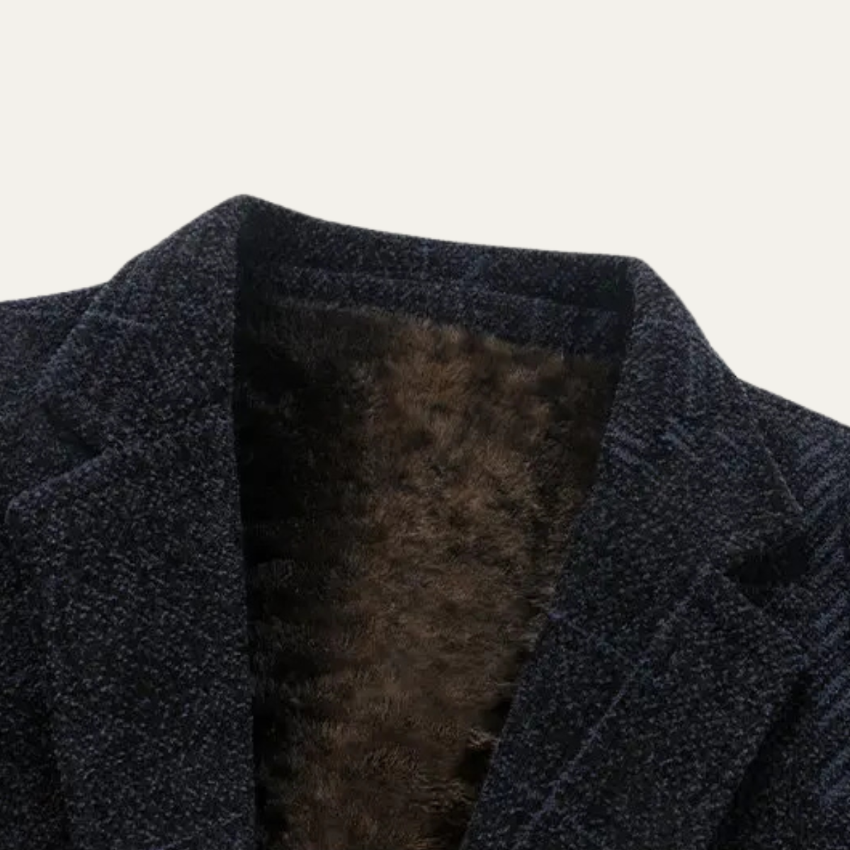Men's Business Blazer Warm Fur Lining