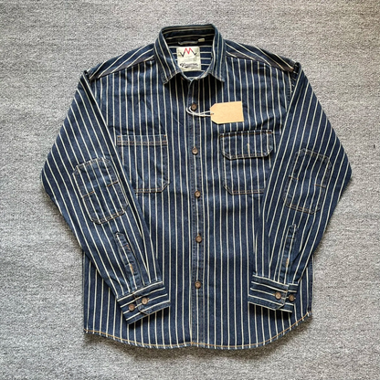 Men's Heavy Cotton Striped Casual Shirt