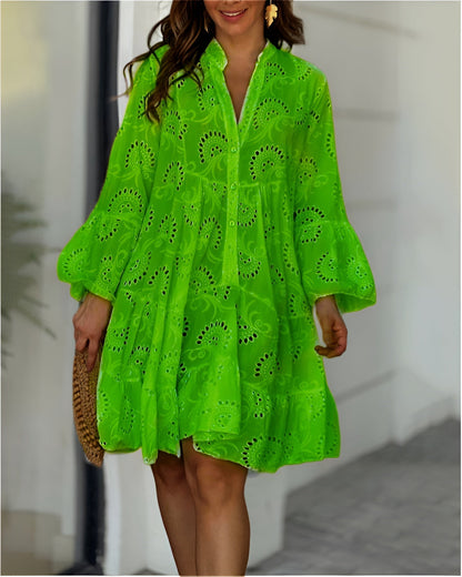 Women's Flowy Draped Summer Dress Tummy Control Casual