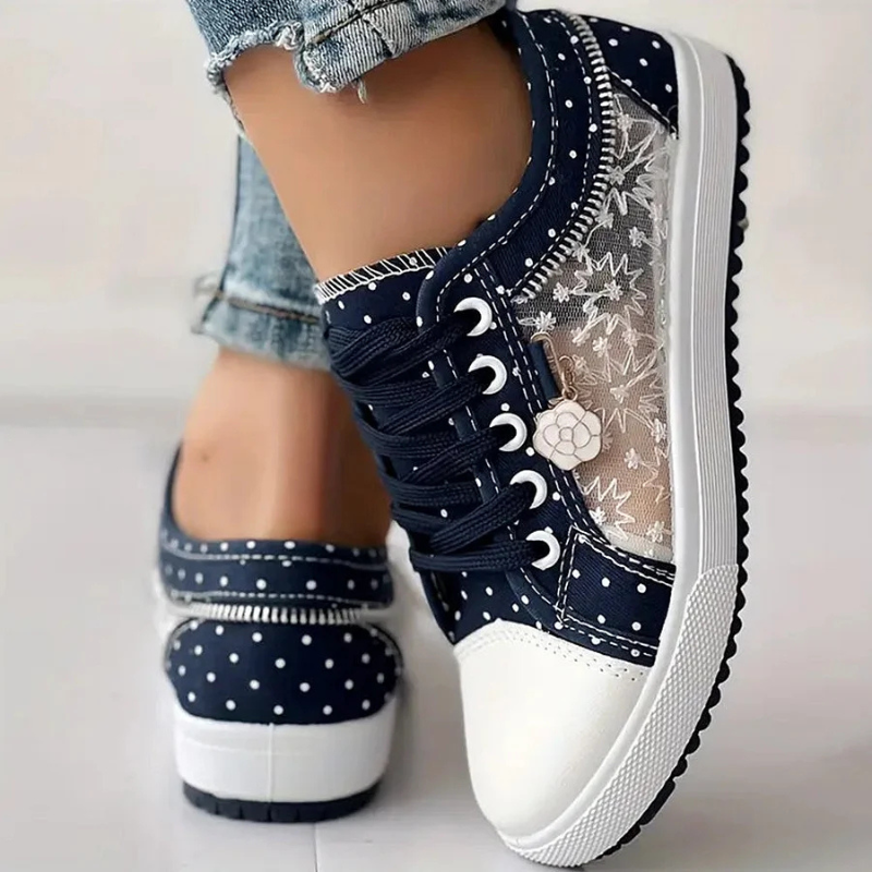 Women's Casual Sneakers Floral Panels