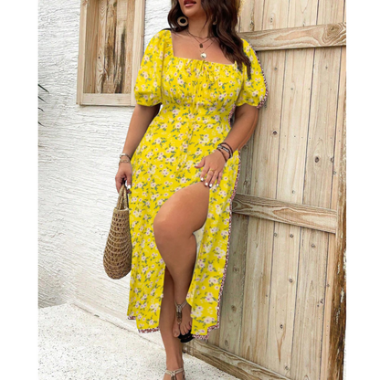 Women's Midi Dress Slide Slit Detail