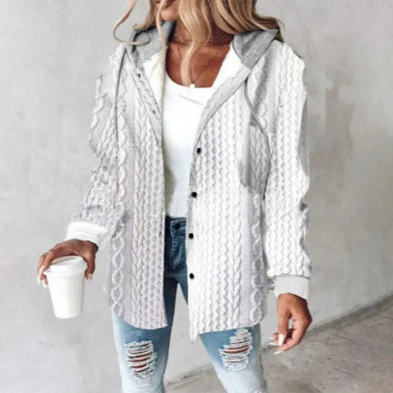 Women's Hooded Plaid Coat