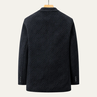 Men's Fleece Lined Textured Winter Blazer