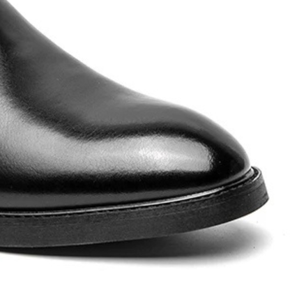 Men's Pointed Chelsea Ankle Boots Black