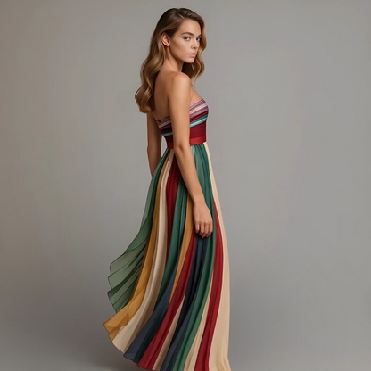 Women's Maxi Dress Paneled Skirt