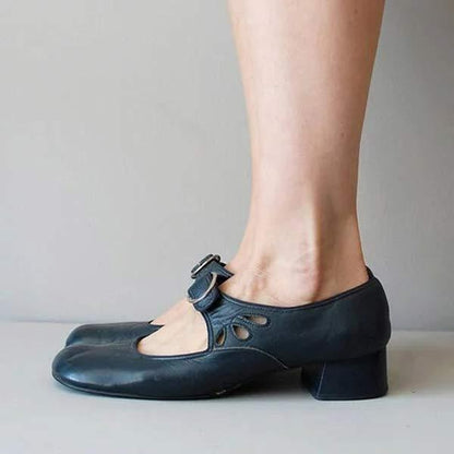 Women's Leather Low Heel Shoes Timeless Elegance