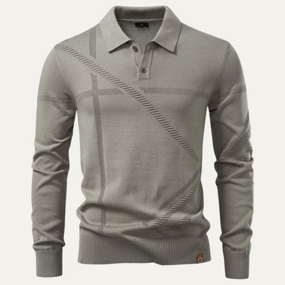 Men's Lightweight Knit Polo Sweater - Vonnera