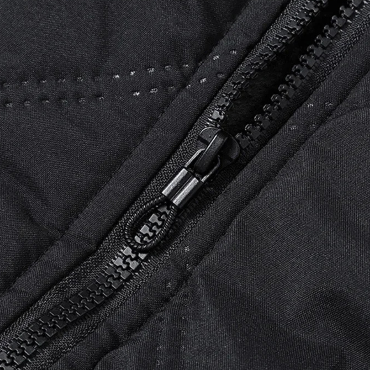 Men's Quilted Jacket Windproof Thermal Padded Coat Fleece Lining