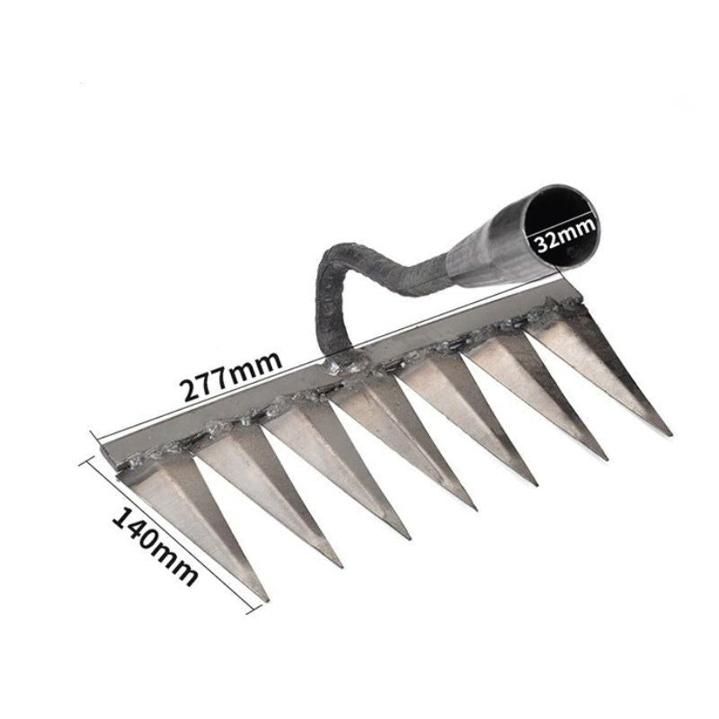 Garden Weed Rake Stainless Steel Efficient Removal Tool