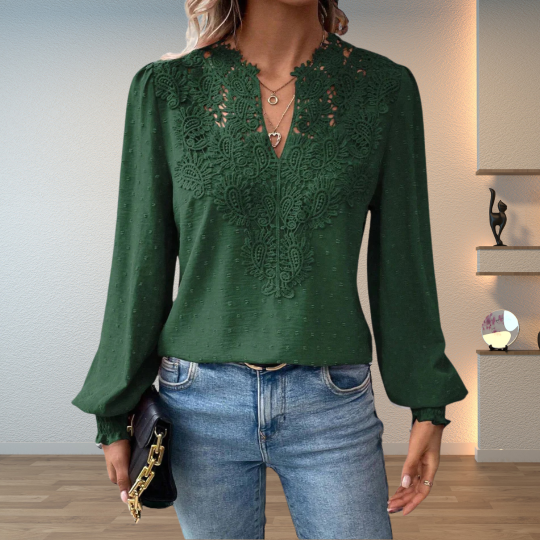 Women's Lace Blouse Long Sleeve