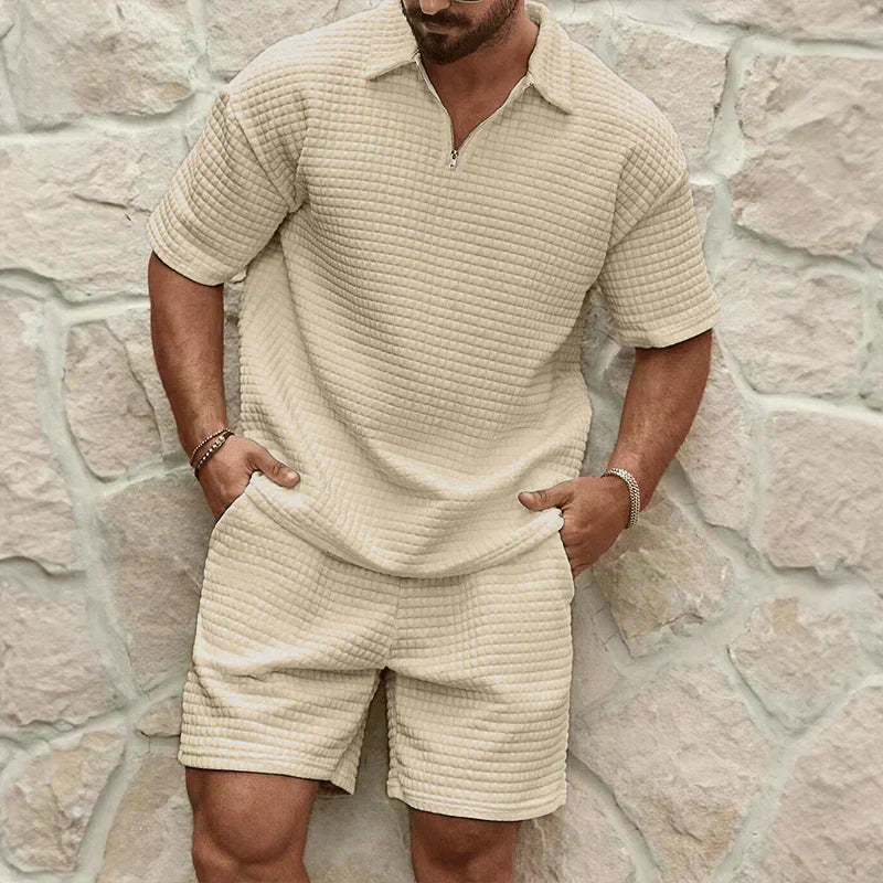Men's Polo Shirt And Shorts Set